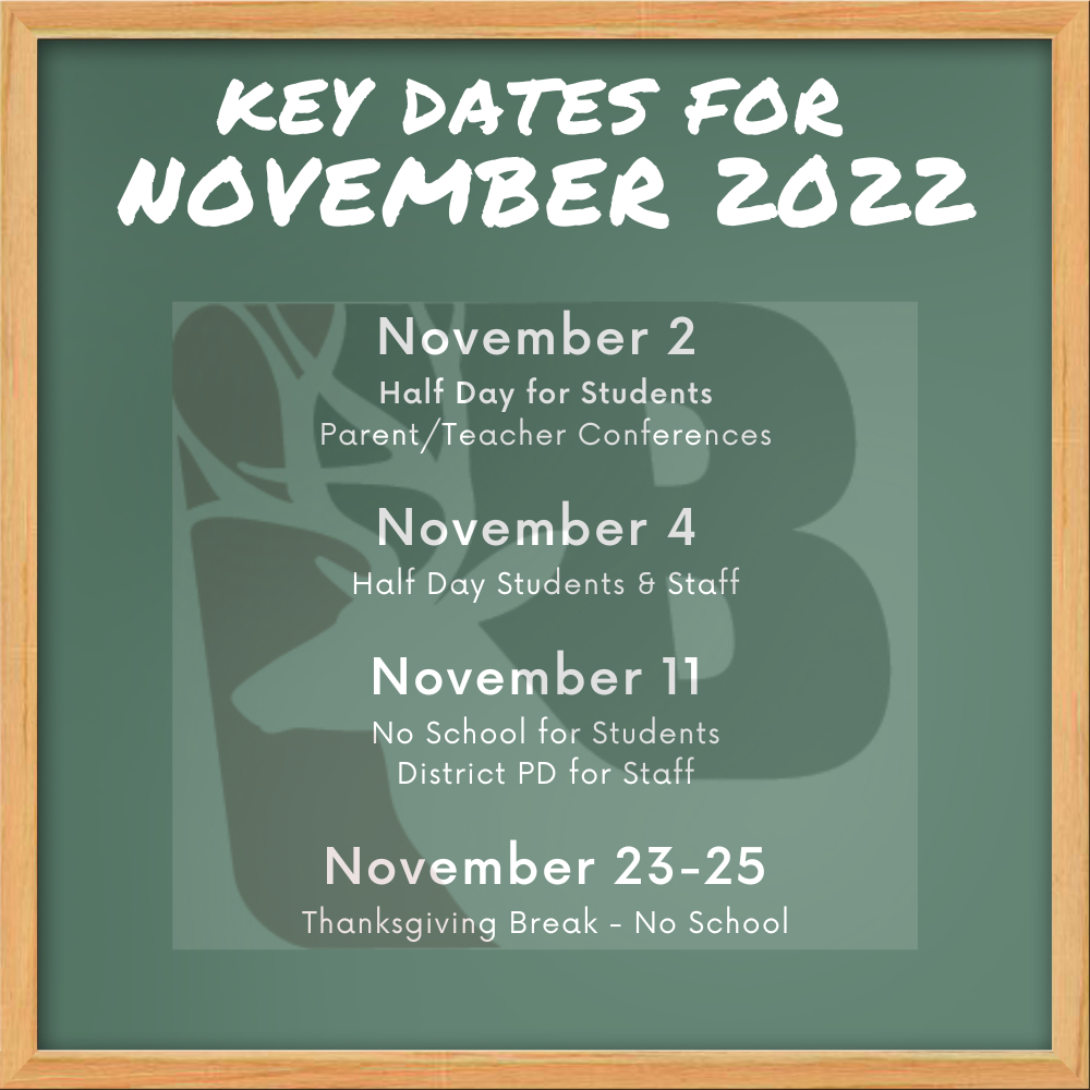 Key Dates for November | Buchanan Community Schools