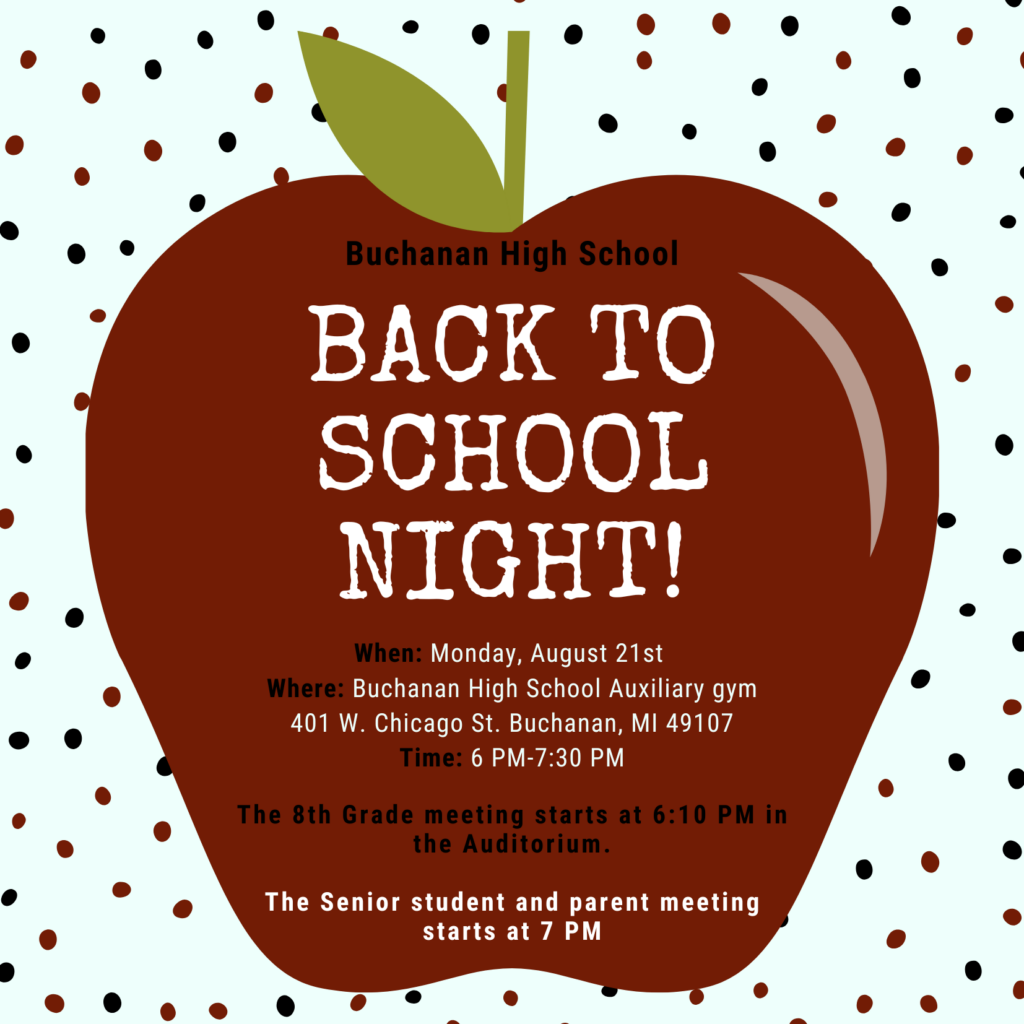 Back to School Night 2023-2024 | Buchanan Community Schools